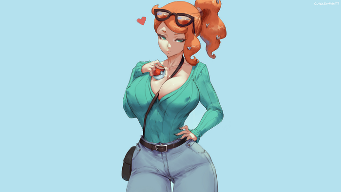 K Cutesexyrobutts Sonia Pok Mon Sword Shield Curvy Cleavage