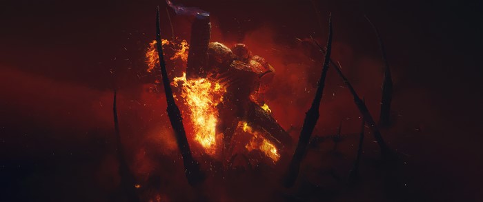4K, character design, Metroid, video games, fire, Samus Aran, digital art