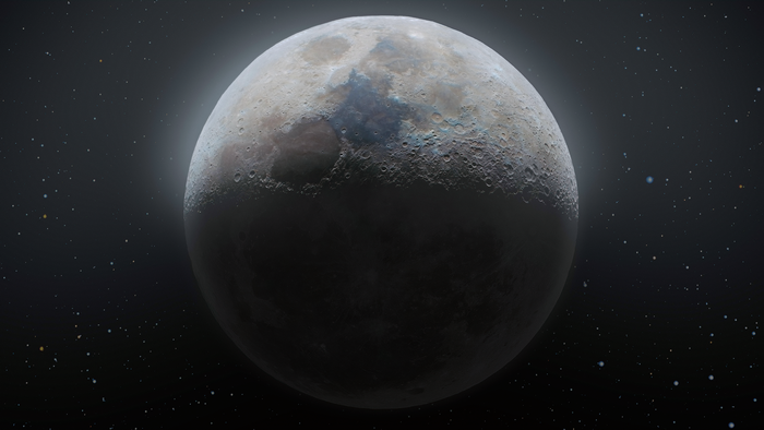 4K, satellite, Moon, stars, space