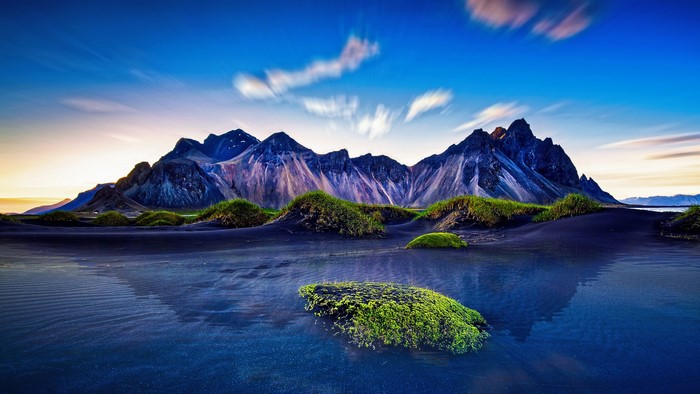 nature, Iceland, landscape, HDR, blue, mountains, beach