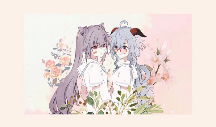 Genshin Impact, Keqing (Genshin Impact), Ganyu (Genshin Impact), anime girls