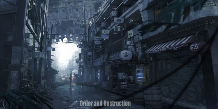 4K, Lifeline, anime, ruin