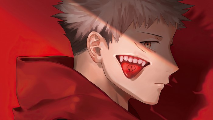 4K, anime, Jujutsu Kaisen, anime boys, Yuji Itadori