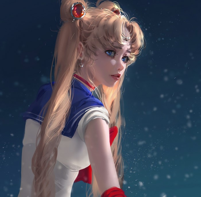 artwork, Nixeu, Sailor Moon, women