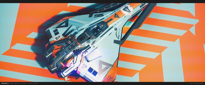 4K, ArtStation, vehicle, livery, artwork, science fiction, gulf, McLaren, futuristic, Thomas Woodward