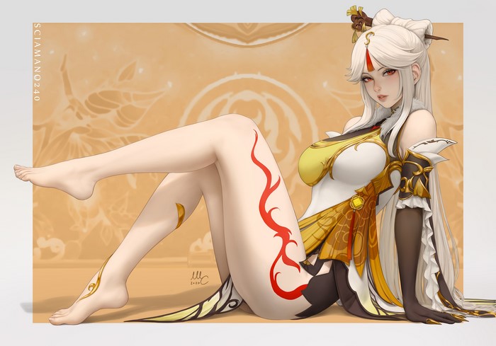 Ningguang from Genshin Impact Fantasy Art
