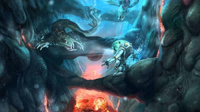 creature, video games, video game art, subnautica, underwater, PC gaming