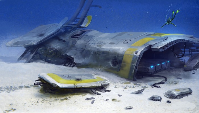 video games, PC gaming, underwater, wreck, subnautica
