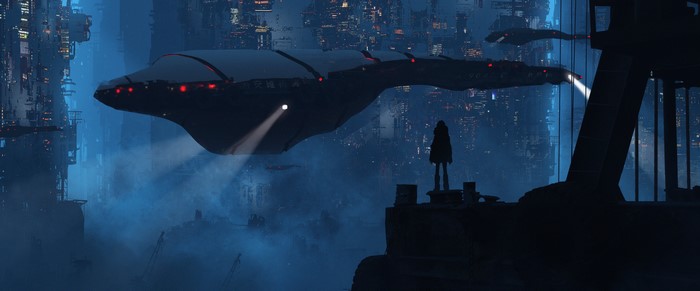 4K, science fiction, Asteroid (artist), anime, anime girls, fantasy art