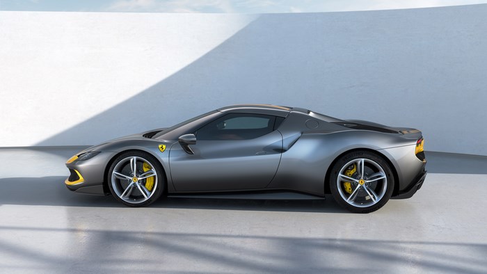 Ferrari 296 GTB Silver Sport Car