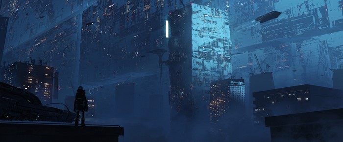 4K, anime girls, anime, Asteroid (artist), fantasy art, science fiction