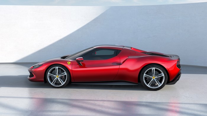 Red 2022 Ferrari 296 GTB Electric Sport Car