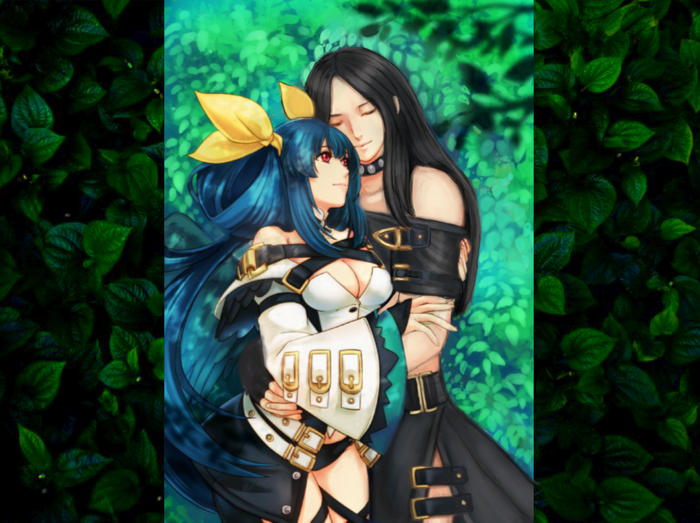 Guilty Gear, romance, video game art, Fighting Games, Dizzy (Guilty Gear), Testament (guilty gear), couple, anime girl with wings