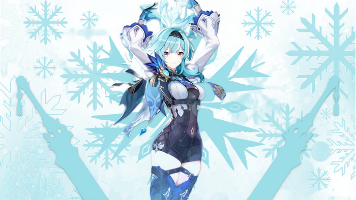 Genshin Impact, Eula (Genshin Impact), freeze frame, anime girls, Genshin