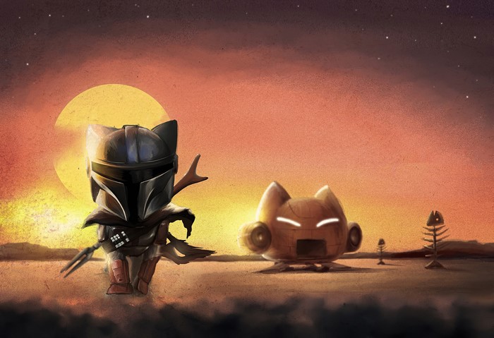4K, artwork, science fiction, bounty hunter, The Mandalorian, TV Series