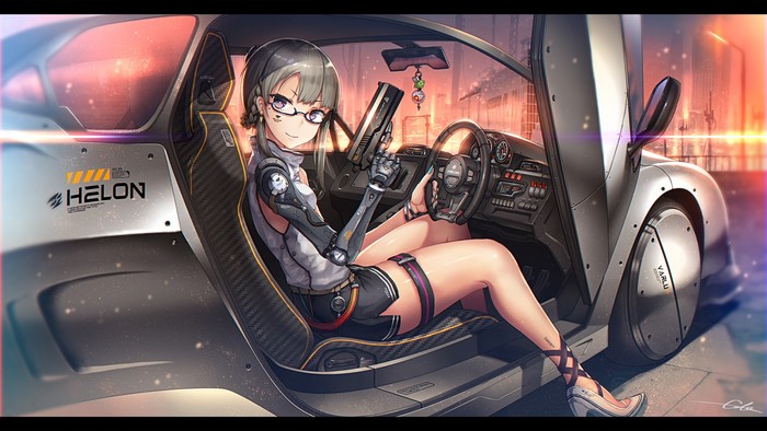 Girl With Weapon, cyberpunk, science fiction, anime, GiA