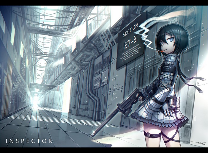 science fiction, anime, GiA, Girl With Weapon