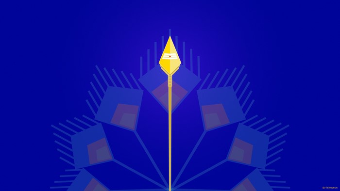 Muruga Vel Spear with Geometric Design