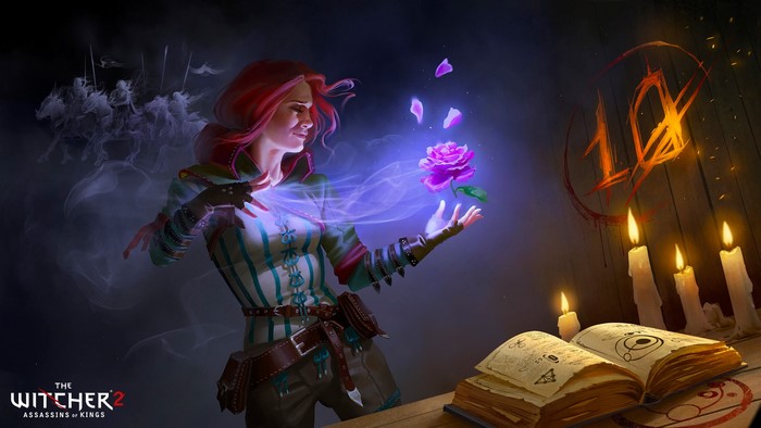 The Witcher, redhead, Triss Merigold, The Witcher 2 Assassins of Kings, magic