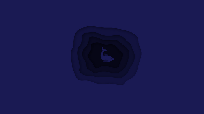 fish, minimalism, water, blue