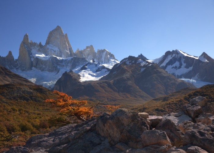 Monte Fitz Roy, nature, mountains, clear sky, snow, landscape, Fitz Roy, fall, Patagonia