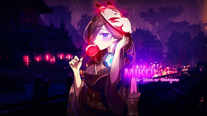 Nakano Miku from 5-Toubun no Hanayome with Candy Apple