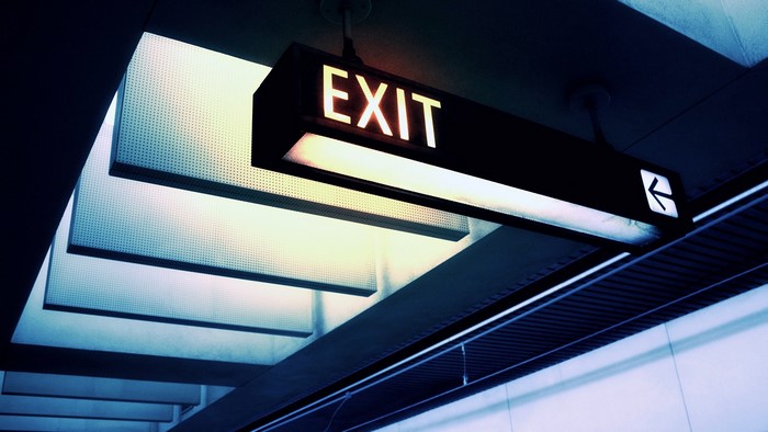 lights, exit, signboard