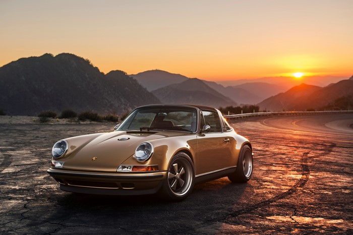 4K, singer, car, coupe, Porsche, sports car, German cars, sunset