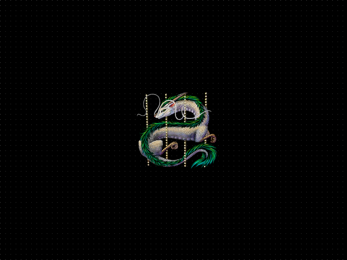4K, Spirited Away, dark background, dark, dots, dragon, Haku, chinese dragon, loong, whiskers