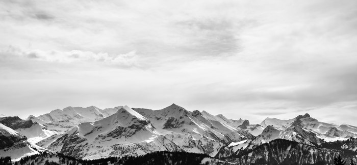4K, nature, landscape, monochrome, mountains