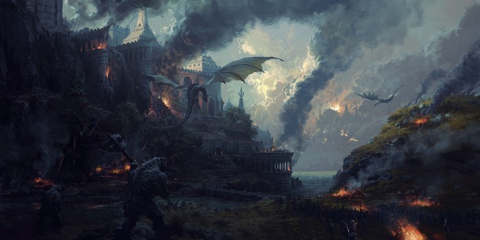 dragon, fantasy art, nft, battle, artwork