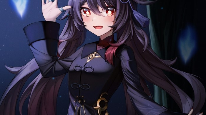 anime games, anime girls, anime, Genshin Impact, Hu Tao (Genshin Impact)