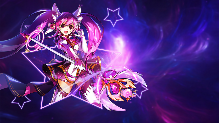 Aisha (Elsword), Elsword, galaxy, space, picture-in-picture