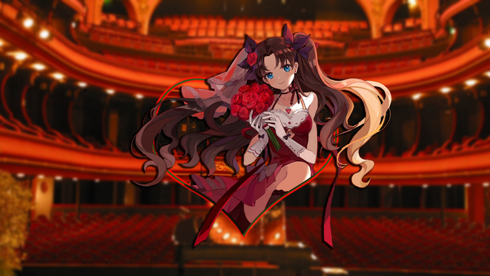 picture-in-picture, rose, concert hall, Tohsaka Rin, Fate Series