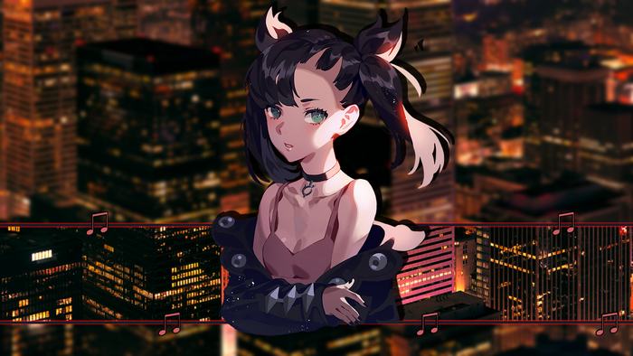 Marnie (Pokemon), city, picture-in-picture, Pokémon