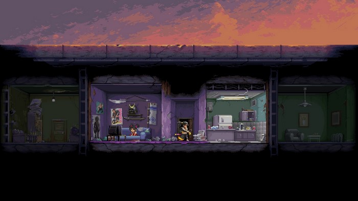 Katana Zero, pixelated, screen shot, video games