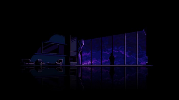 screen shot, dark, video games, pixelated, video game art, Katana Zero