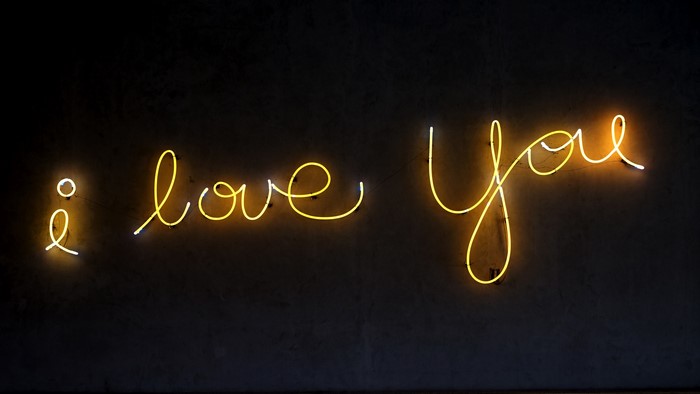 4K, neon, romantic, neon sign