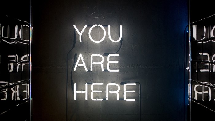 neon sign, neon, dark, wall