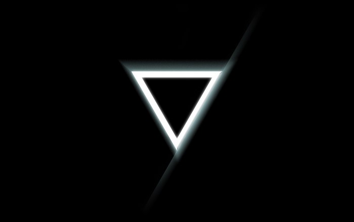 minimalism, simple background, black background, digital art, geometric figures, triangle