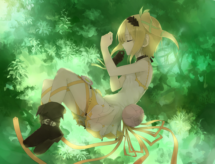 blonde, closed eyes, Tales of Zestiria, anime, fantasy art, fantasy girl, anime girls
