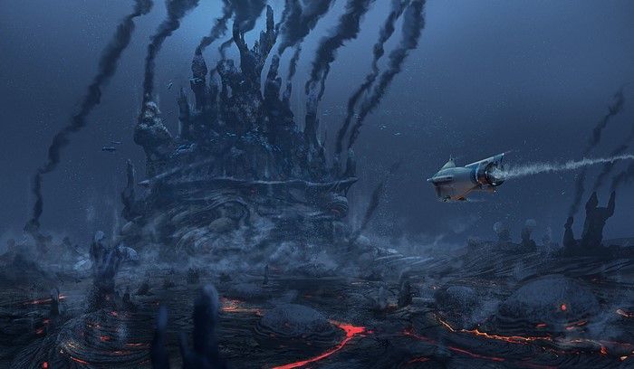 4K, underwater, subnautica, video games, submarine, video game art, vehicle