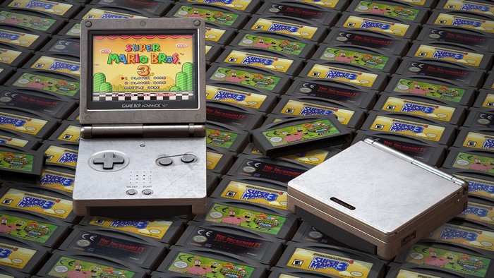 video game art, François Larrieu, Nintendo, video games, render, CGI, 3D, Game Boy Advance