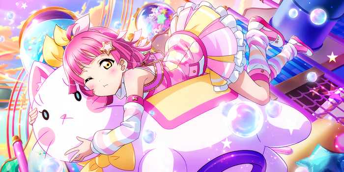 Tennoji Rina from Love Live Series in Colorful Art