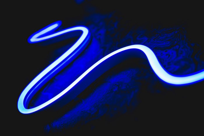 Artistic Neon Blue 4K Light Trail