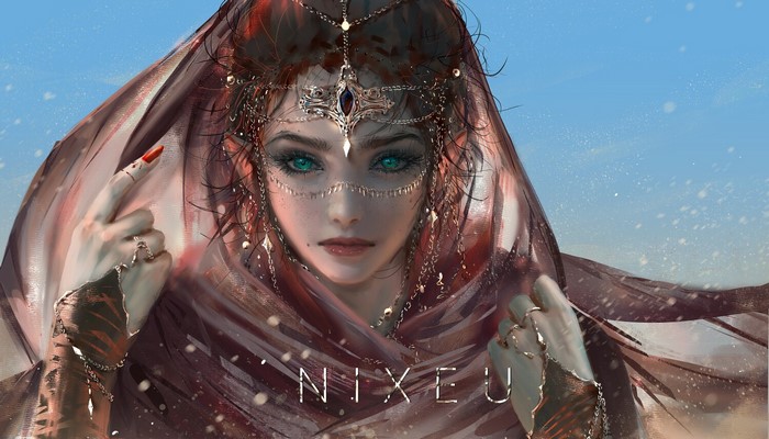 fantasy girl, digital art, original characters, Nixeu