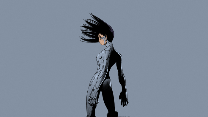 anime, Gally, anime girls, short hair, Yukito Kishiro, cyborg, manga, dark hair
