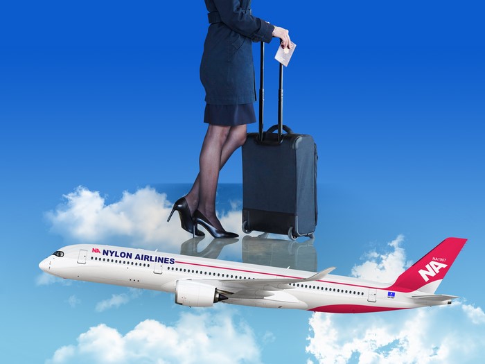 4K, pantyhose, stewardess, airplane