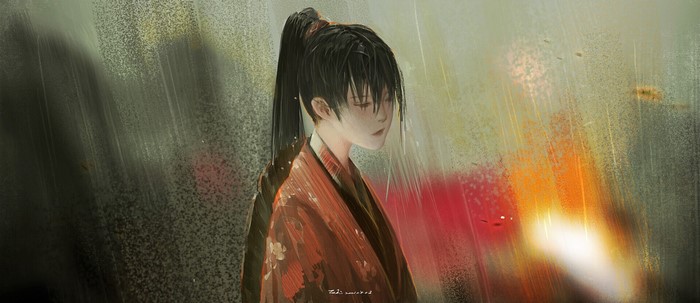 dark hair, women, fantasy girl, artwork, Asian, fantasy art