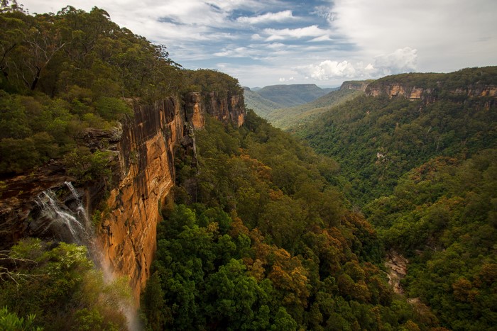 4K, rock, waterfall, plants, nature, landscape, Australia